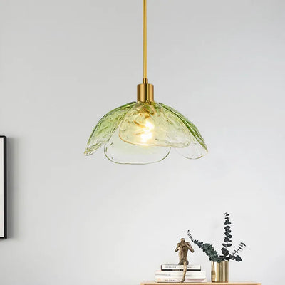 Floral Blossom Pendant Light – Elegant Glass Hanging Lamp for Bedrooms & Living Spaces