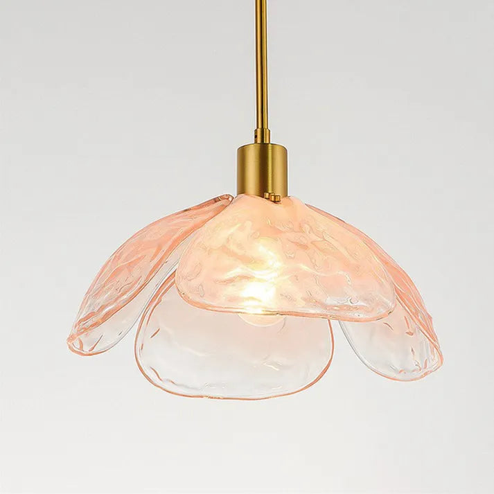 Floral Blossom Pendant Light – Elegant Glass Hanging Lamp for Bedrooms & Living Spaces