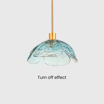 Floral Blossom Pendant Light – Elegant Glass Hanging Lamp for Bedrooms & Living Spaces