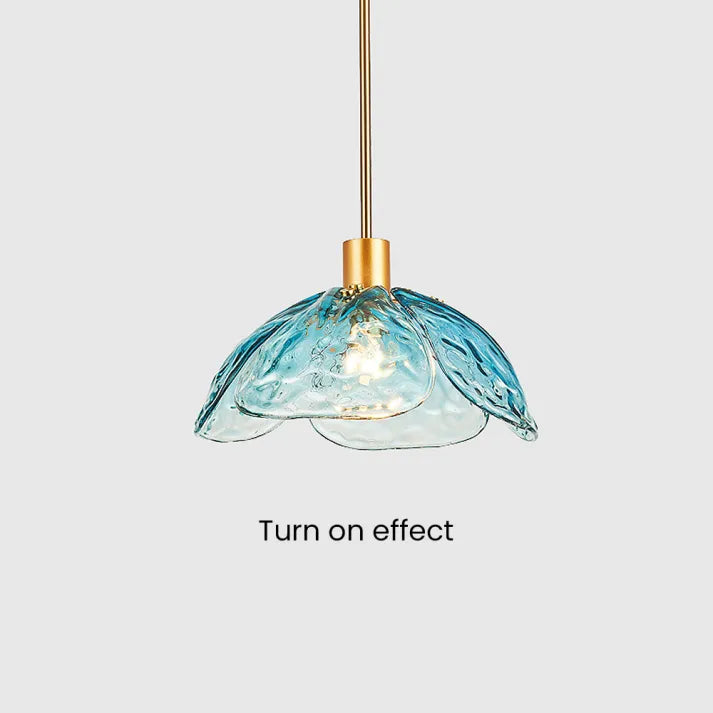 Floral Blossom Pendant Light – Elegant Glass Hanging Lamp for Bedrooms & Living Spaces