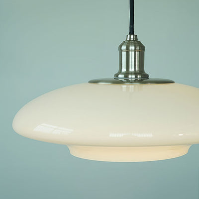 Modern White Glass Pendant Light – Minimalist Elegance for Any Space