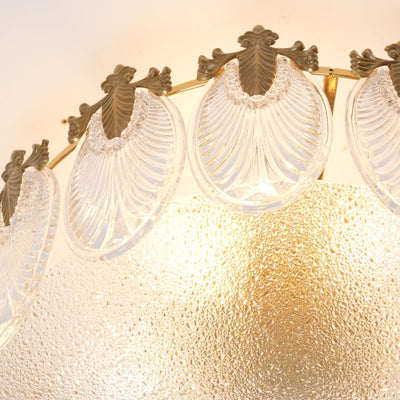 Round Glass Pattern Chandelier – Elegant Decorative Ceiling Light