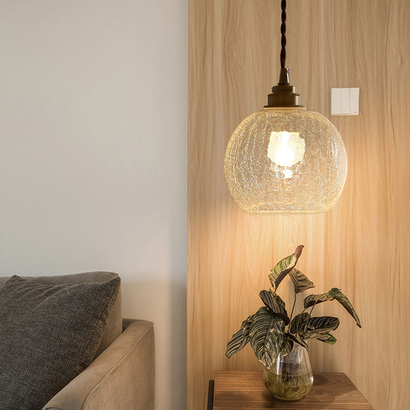 Crystal Glass Pendant Light – Minimalist Nordic Elegance for Dining Spaces