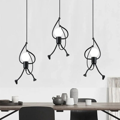Playful Doll Pendant Light – Whimsical Hanging Lamp for Kids & Creative Spaces
