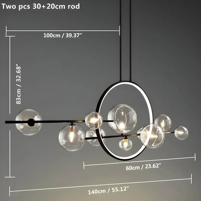 ELARA Modern Pendant Light – Sophisticated Ring & Glass Globe Design