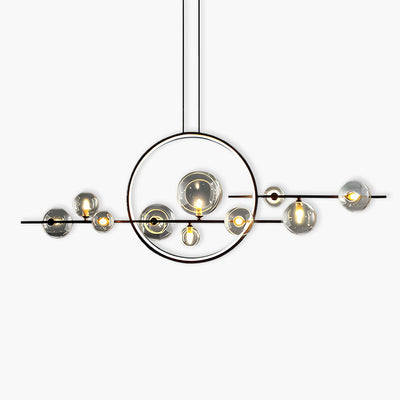 ELARA Modern Pendant Light – Sophisticated Ring & Glass Globe Design