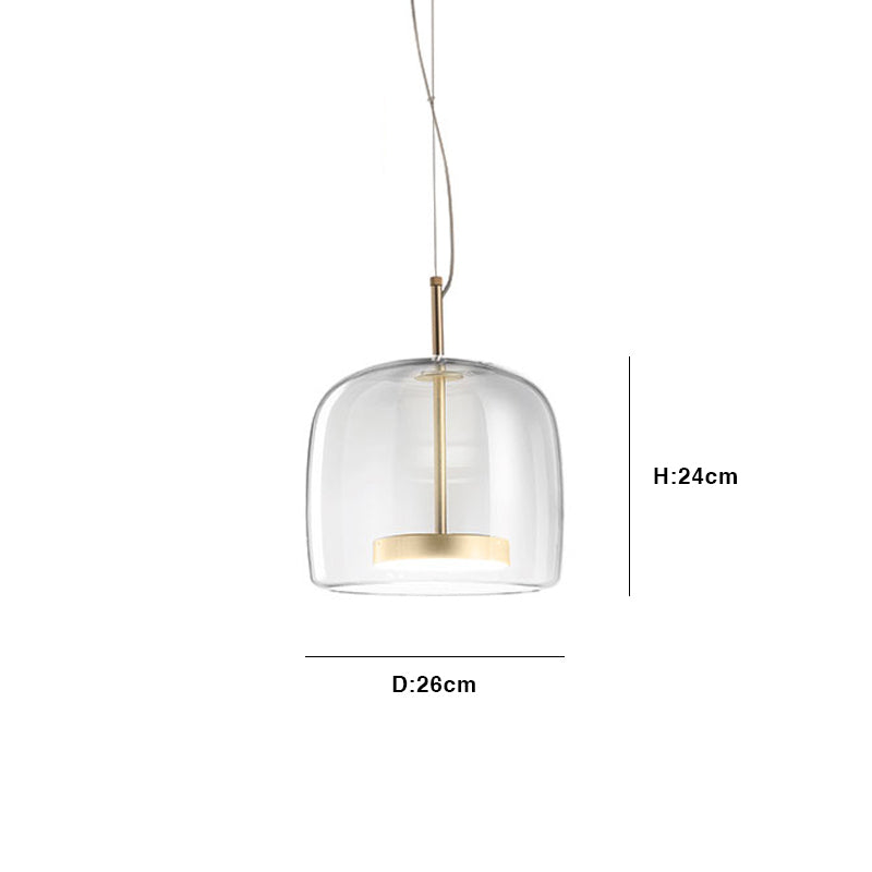 Hotel Glass Pendant Light – Elegant LED Hanging Lamp (110-220V, Glass, 28cm/38cm)