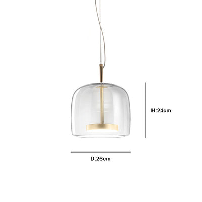 Hotel Glass Pendant Light – Elegant LED Hanging Lamp (110-220V, Glass, 28cm/38cm)