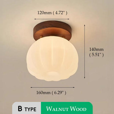 Pumpkin Flush Ceiling Lamp – Playful & Warm LED Lighting for Any Room