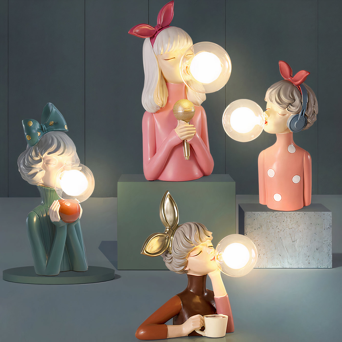 Artisan Sisters Table Lamp – Handcrafted Elegance for Your Home