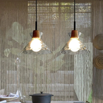 Japanese Minimalist Chandelier – Timeless Elegance in Glass & Iron