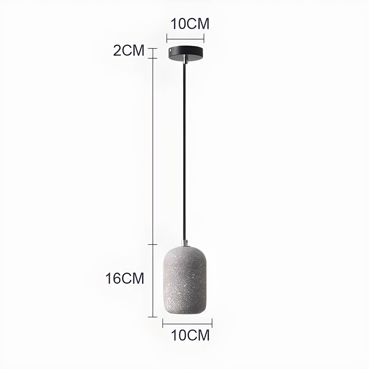 Ferro Industrial Pendant Light – Minimalist Concrete & Glass Hanging Lamp