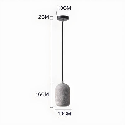 Ferro Industrial Pendant Light – Minimalist Concrete & Glass Hanging Lamp