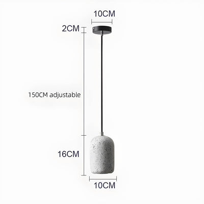 Ferro Industrial Pendant Light – Minimalist Concrete & Glass Hanging Lamp
