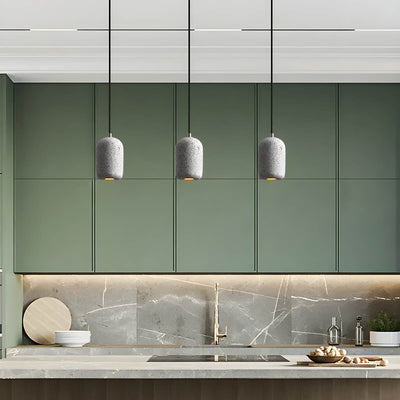 Ferro Industrial Pendant Light – Minimalist Concrete & Glass Hanging Lamp