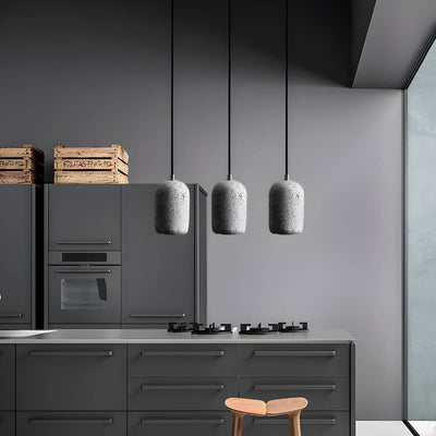 Ferro Industrial Pendant Light – Minimalist Concrete & Glass Hanging Lamp