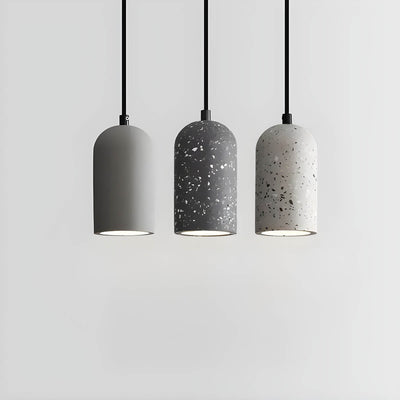 FORGI Concrete Pendant Light – Industrial LED Hanging Lamp (G4, Adjustable Height)