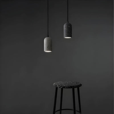 FORGI Concrete Pendant Light – Industrial LED Hanging Lamp (G4, Adjustable Height)