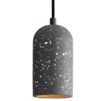 FORGI Concrete Pendant Light – Industrial LED Hanging Lamp (G4, Adjustable Height)