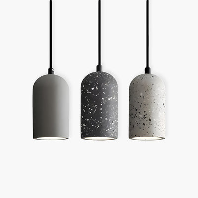 FORGI Concrete Pendant Light – Industrial LED Hanging Lamp (G4, Adjustable Height)