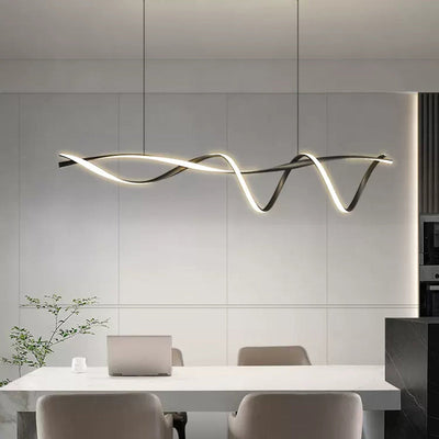 Creative Black LED Chandelier – Sleek Modern Lighting for Elegant Interiors