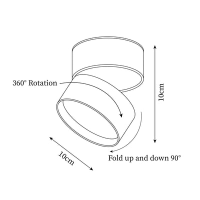 Savvina Surface Ceiling Light – Adjustable Elegance for Precision Lighting