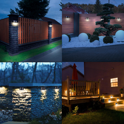 Solar LED Stainless Steel Wall Light – Weatherproof Outdoor Illumination