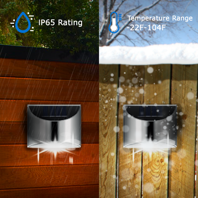 Solar LED Stainless Steel Wall Light – Weatherproof Outdoor Illumination