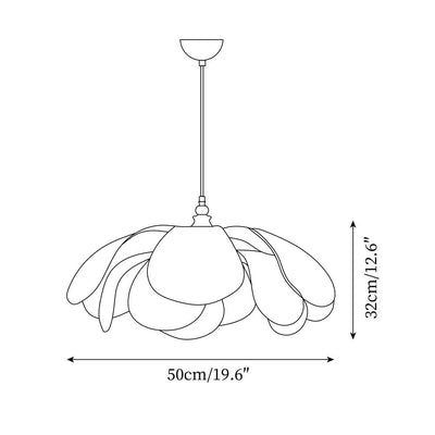 Florina Pendant Light – Elegant Floral-Inspired Hanging Lamp (E26/E27)
