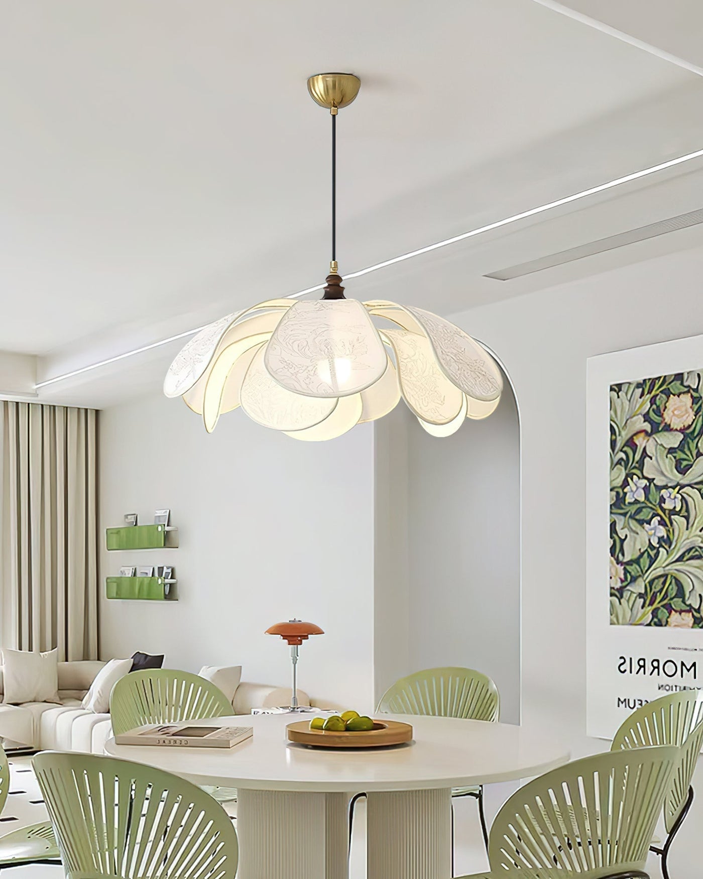Florina Pendant Light – Elegant Floral-Inspired Hanging Lamp (E26/E27)