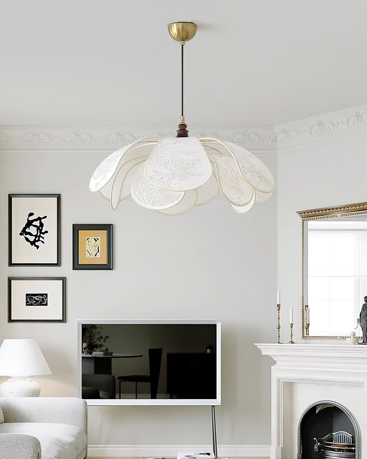 Florina Pendant Light – Elegant Floral-Inspired Hanging Lamp (E26/E27)