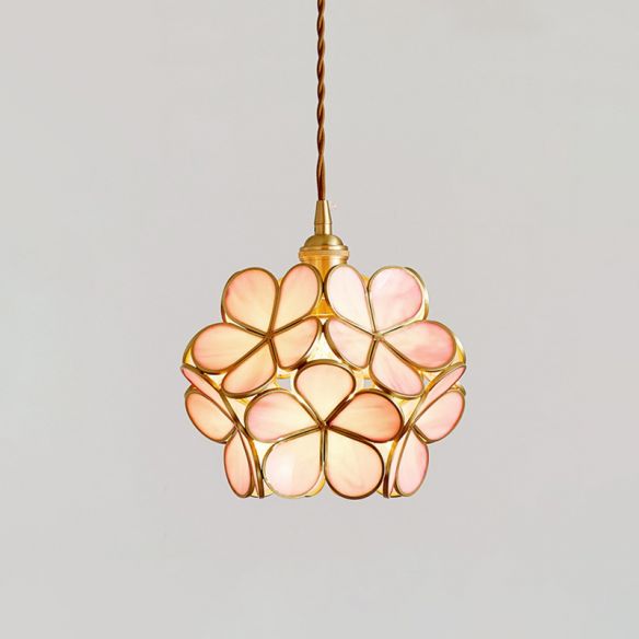 Petal Glass Pendant Light – Elegant Floral-Inspired Hanging Lamp (E27, Adjustable 150cm)