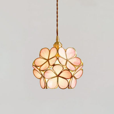 Petal Glass Pendant Light – Elegant Floral-Inspired Hanging Lamp (E27, Adjustable 150cm)