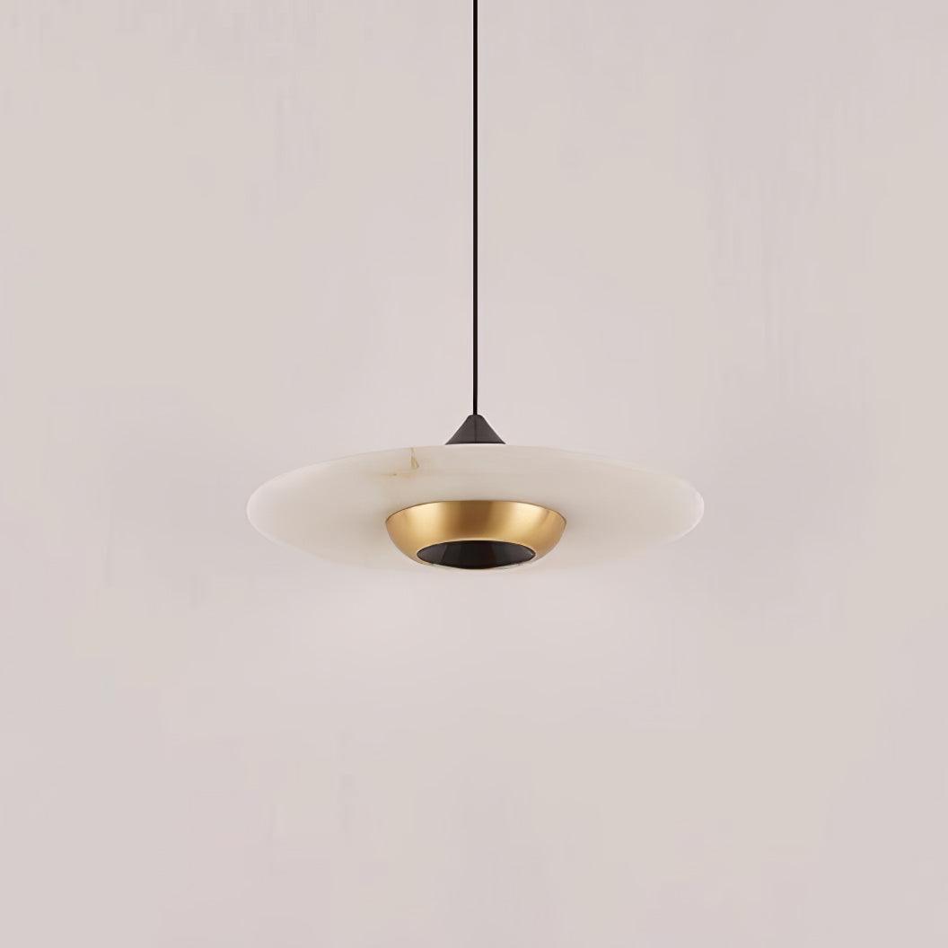 Flying Saucer Marble Pendant Light – Elegant LED Hanging Lamp (3000K-6000K)