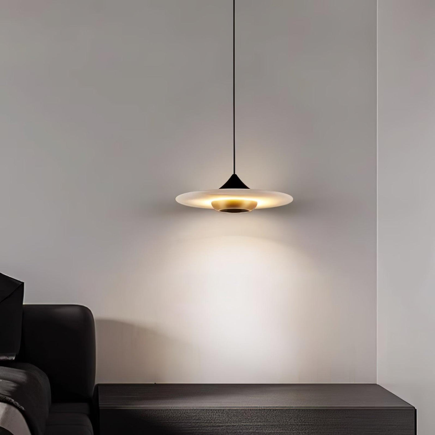 Flying Saucer Marble Pendant Light – Elegant LED Hanging Lamp (3000K-6000K)