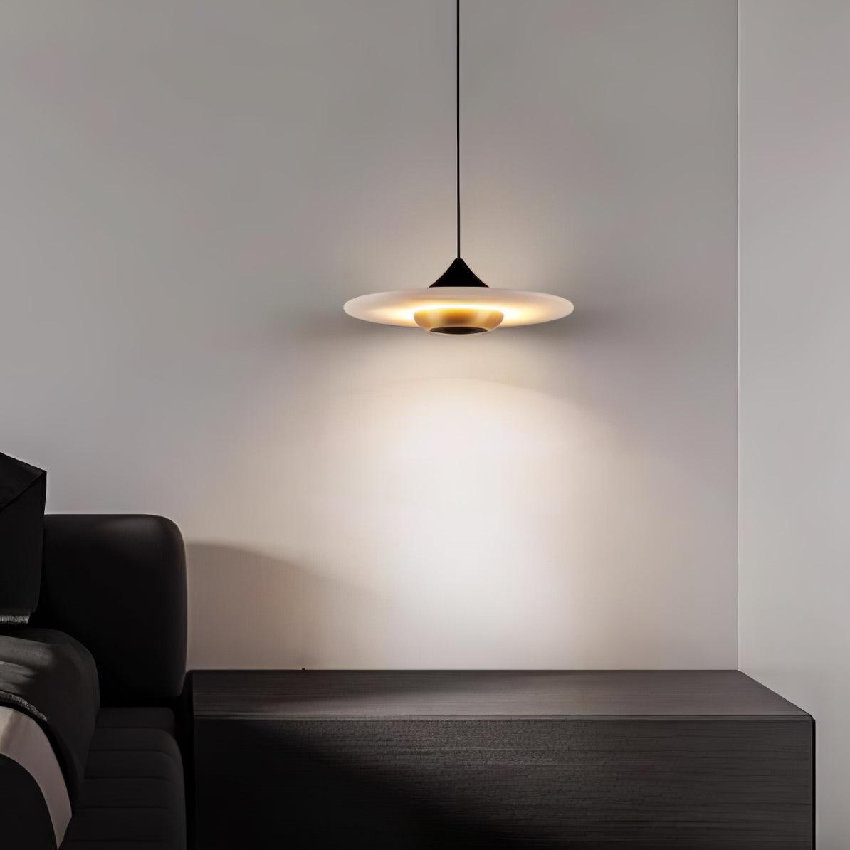 Flying Saucer Marble Pendant Light – Elegant LED Hanging Lamp (3000K-6000K)