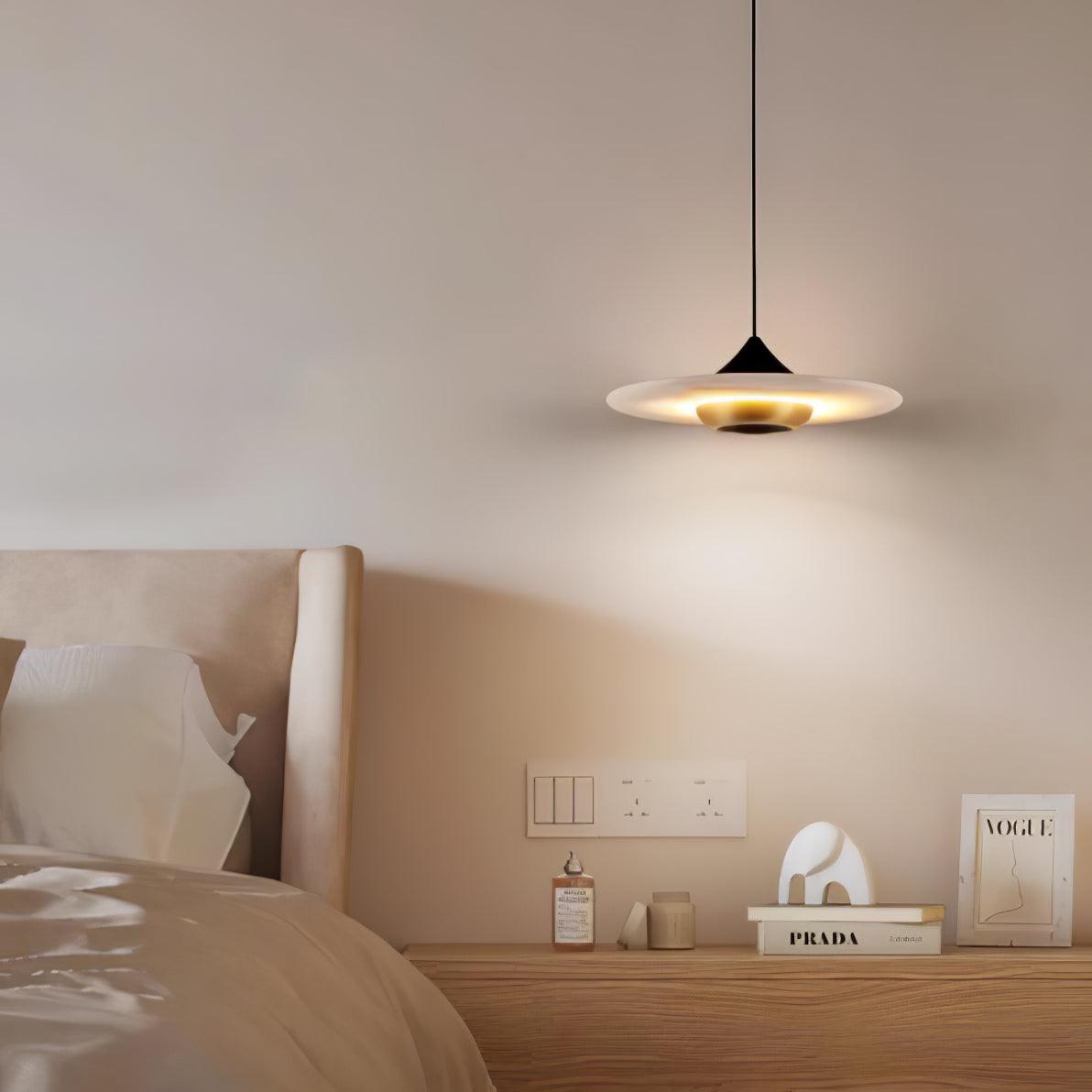 Flying Saucer Marble Pendant Light – Elegant LED Hanging Lamp (3000K-6000K)