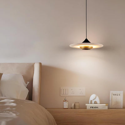Flying Saucer Marble Pendant Light – Elegant LED Hanging Lamp (3000K-6000K)