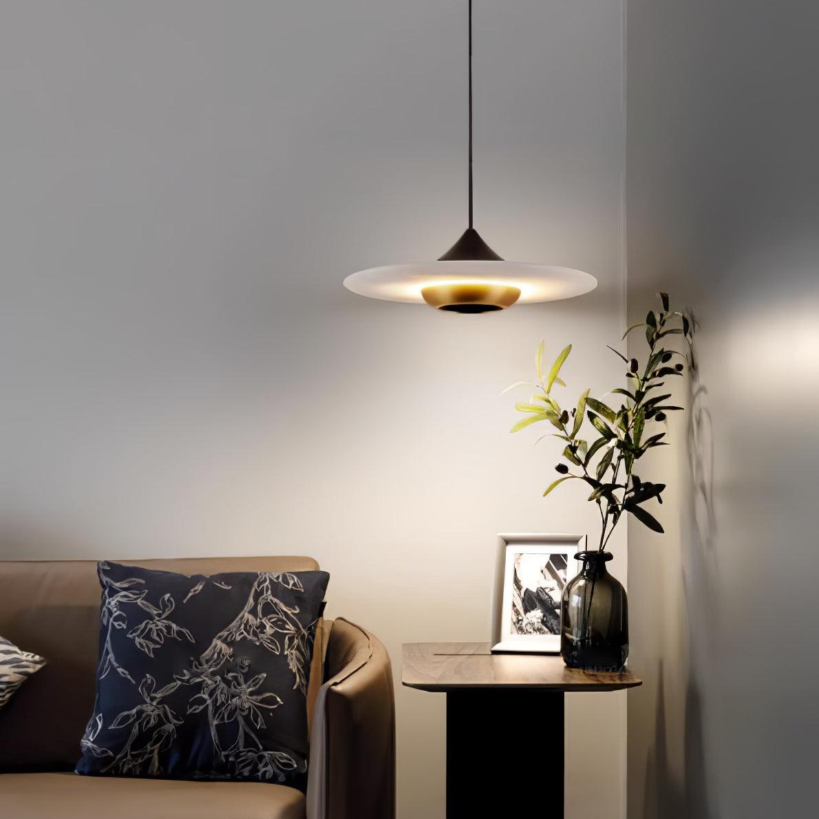 Flying Saucer Marble Pendant Light – Elegant LED Hanging Lamp (3000K-6000K)