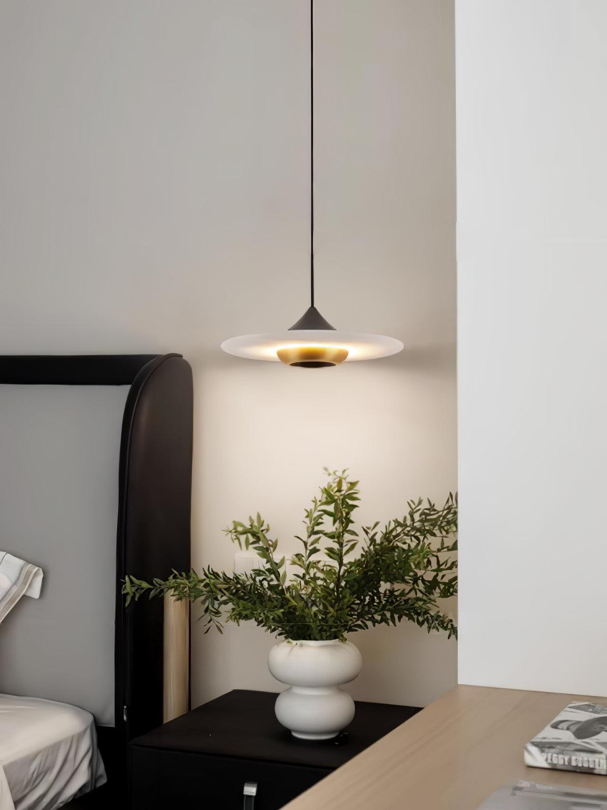 Flying Saucer Marble Pendant Light – Elegant LED Hanging Lamp (3000K-6000K)