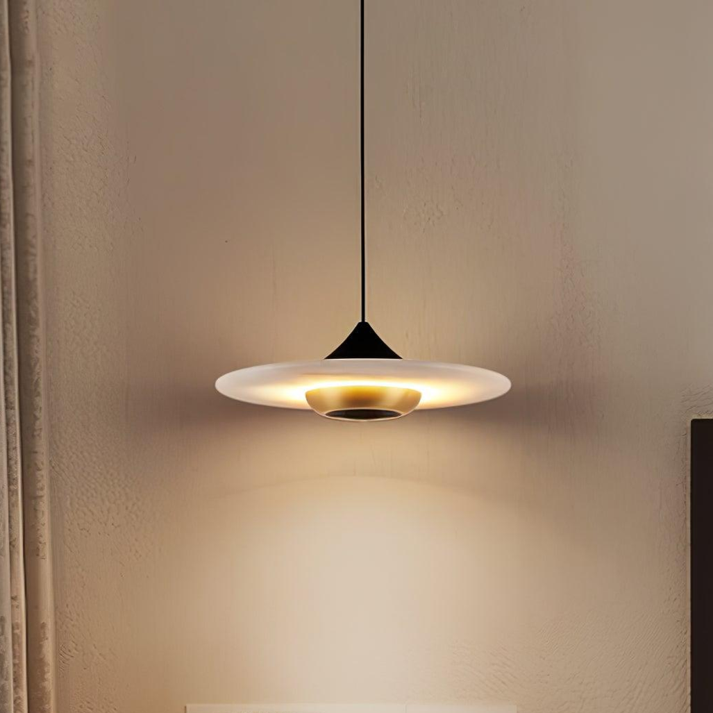 Flying Saucer Marble Pendant Light – Elegant LED Hanging Lamp (3000K-6000K)