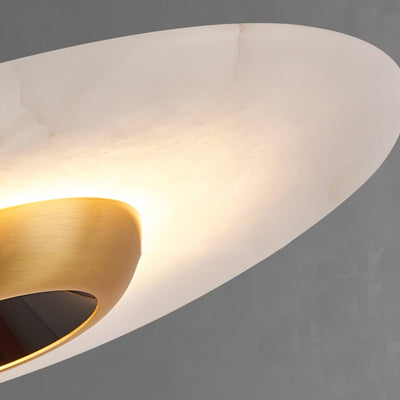 Flying Saucer Marble Pendant Light – Elegant LED Hanging Lamp (3000K-6000K)