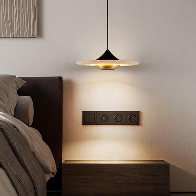 Flying Saucer Marble Pendant Light – Elegant LED Hanging Lamp (3000K-6000K)