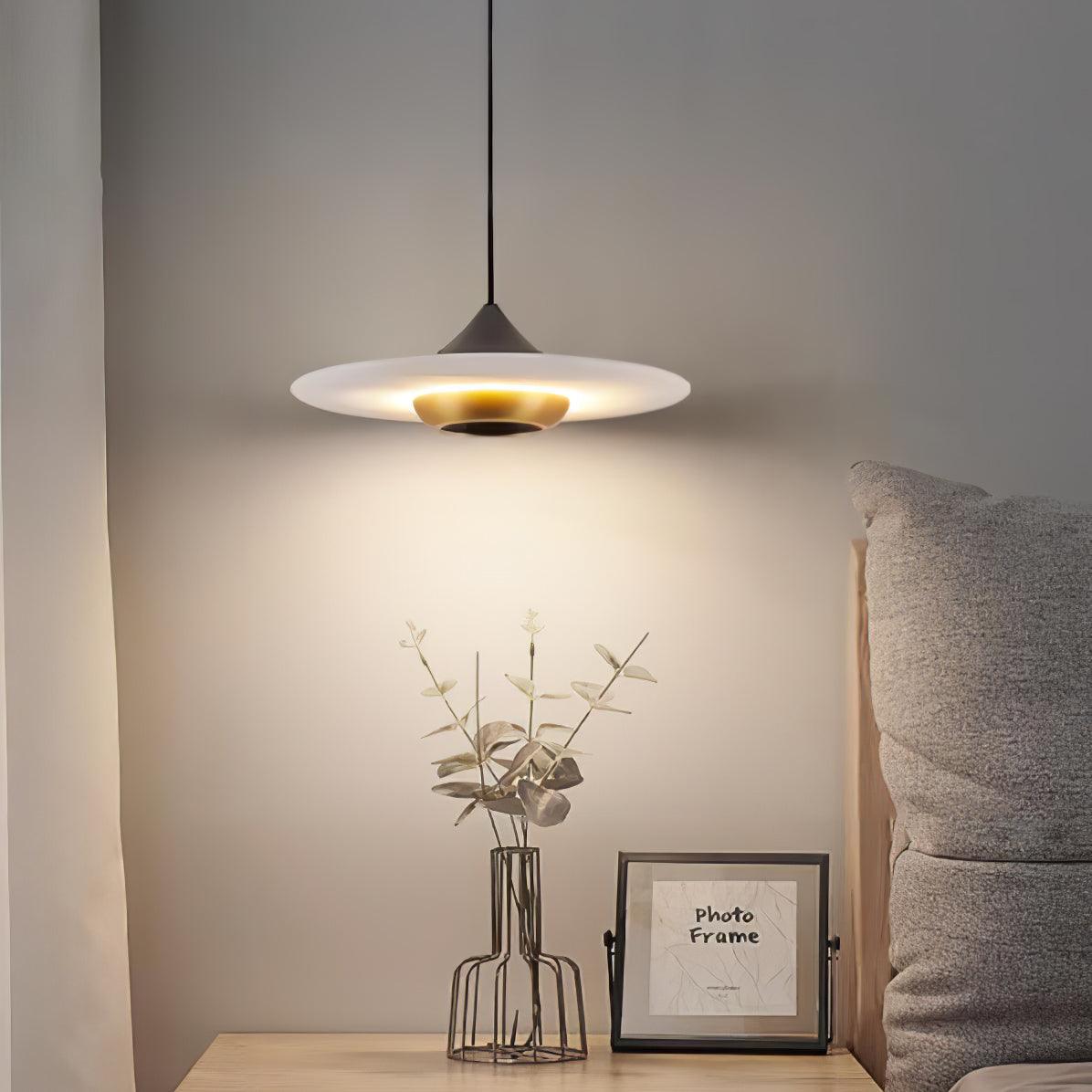 Flying Saucer Marble Pendant Light – Elegant LED Hanging Lamp (3000K-6000K)