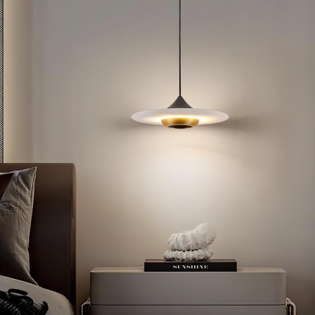 Flying Saucer Marble Pendant Light – Elegant LED Hanging Lamp (3000K-6000K)