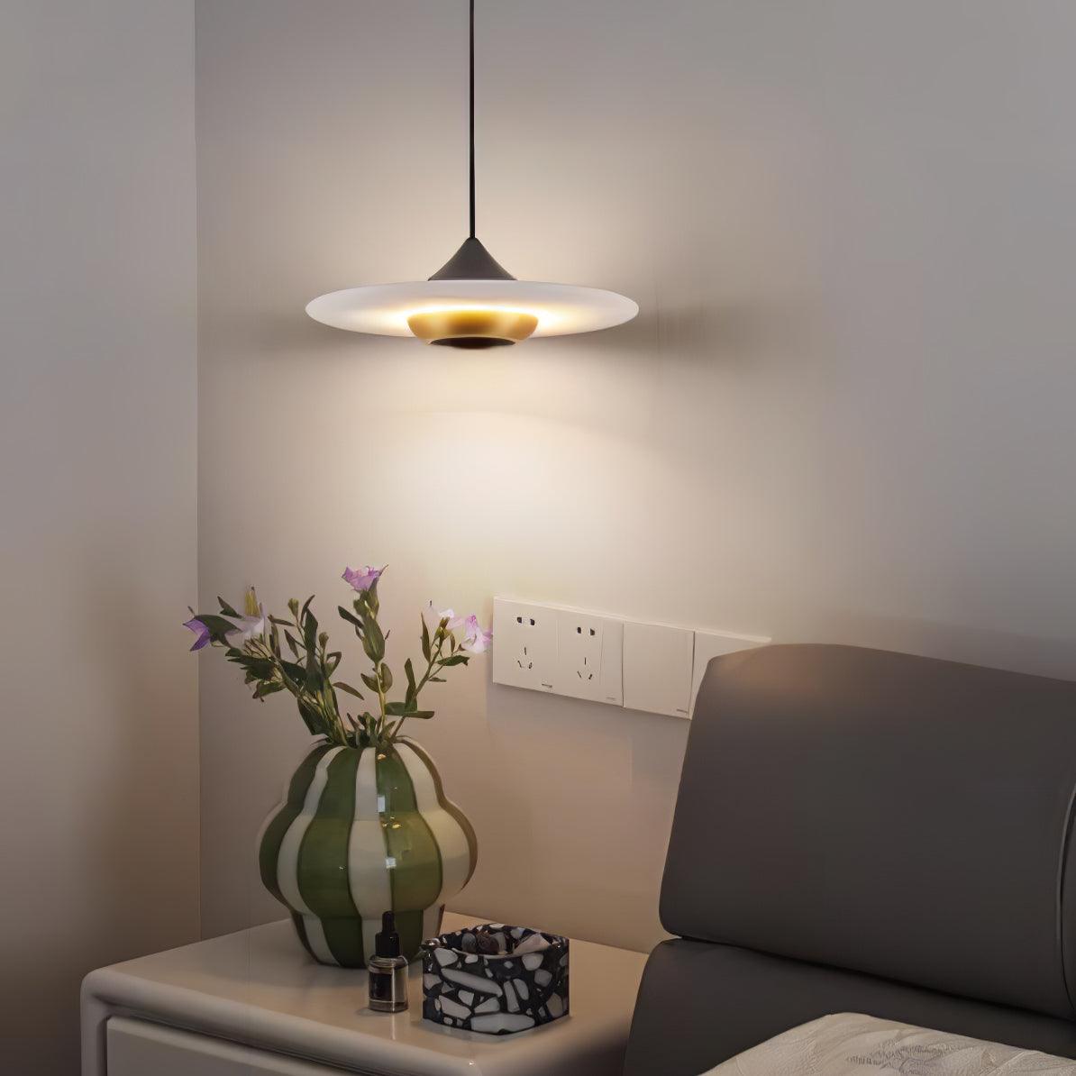 Flying Saucer Marble Pendant Light – Elegant LED Hanging Lamp (3000K-6000K)