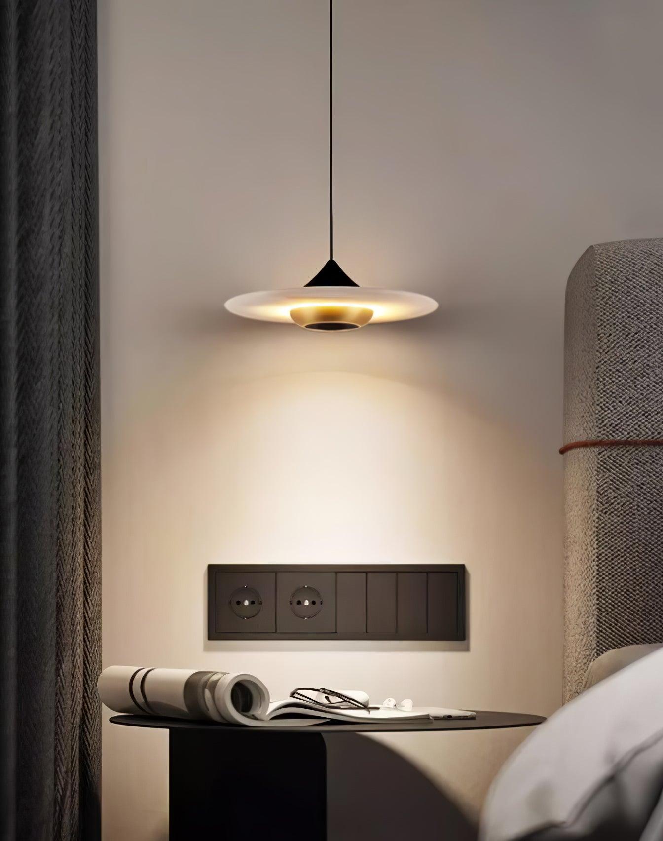 Flying Saucer Marble Pendant Light – Elegant LED Hanging Lamp (3000K-6000K)