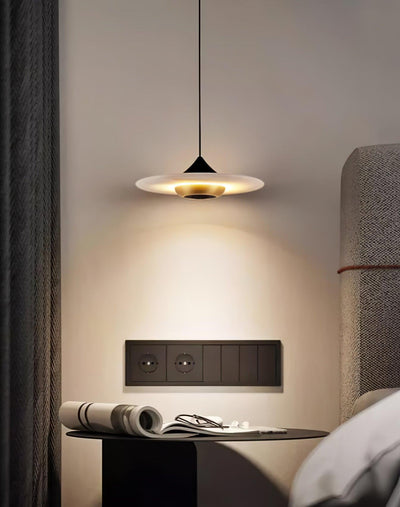 Flying Saucer Marble Pendant Light – Elegant LED Hanging Lamp (3000K-6000K)