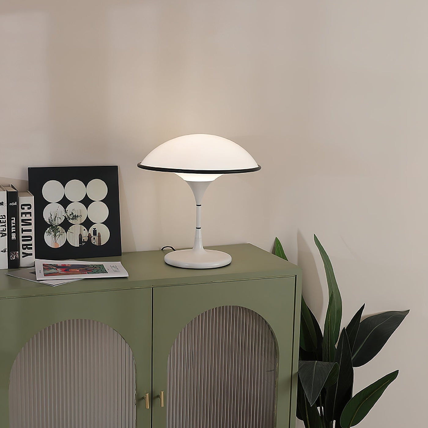 Fontana Table Lamp – Retro Modern LED Desk Light with Dome Shade (E26/E27, 40W)