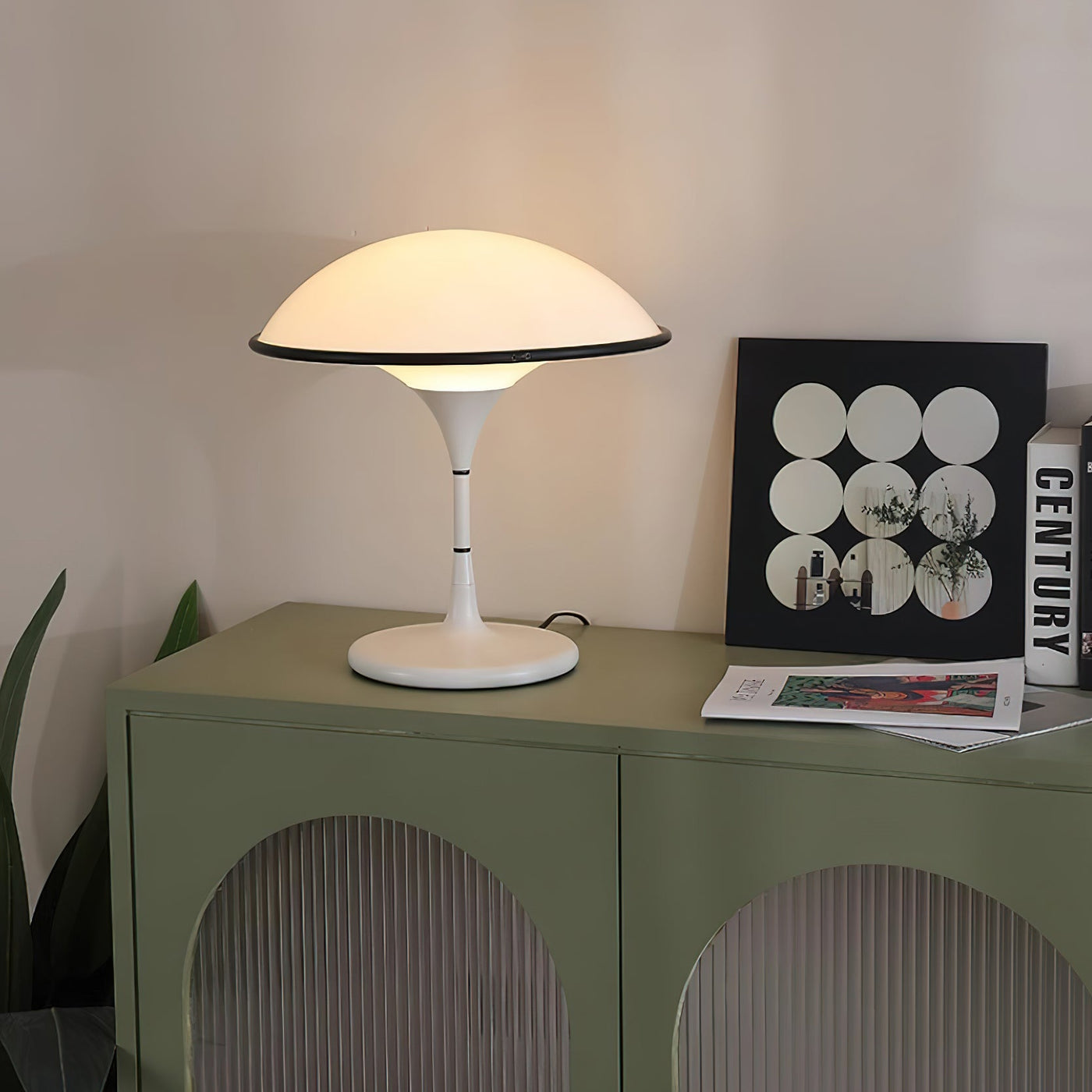 Fontana Table Lamp – Retro Modern LED Desk Light with Dome Shade (E26/E27, 40W)